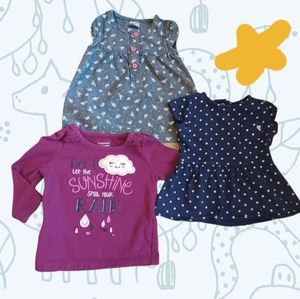 Bundle of NEVER WORN LIKE NEW 3 girls tops.